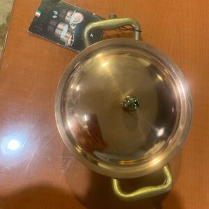 Copper Cookware with Gold Handles made in Italy CU Artigiana NWT